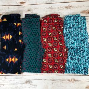 LulaRoe OS Leggings Lot of 4